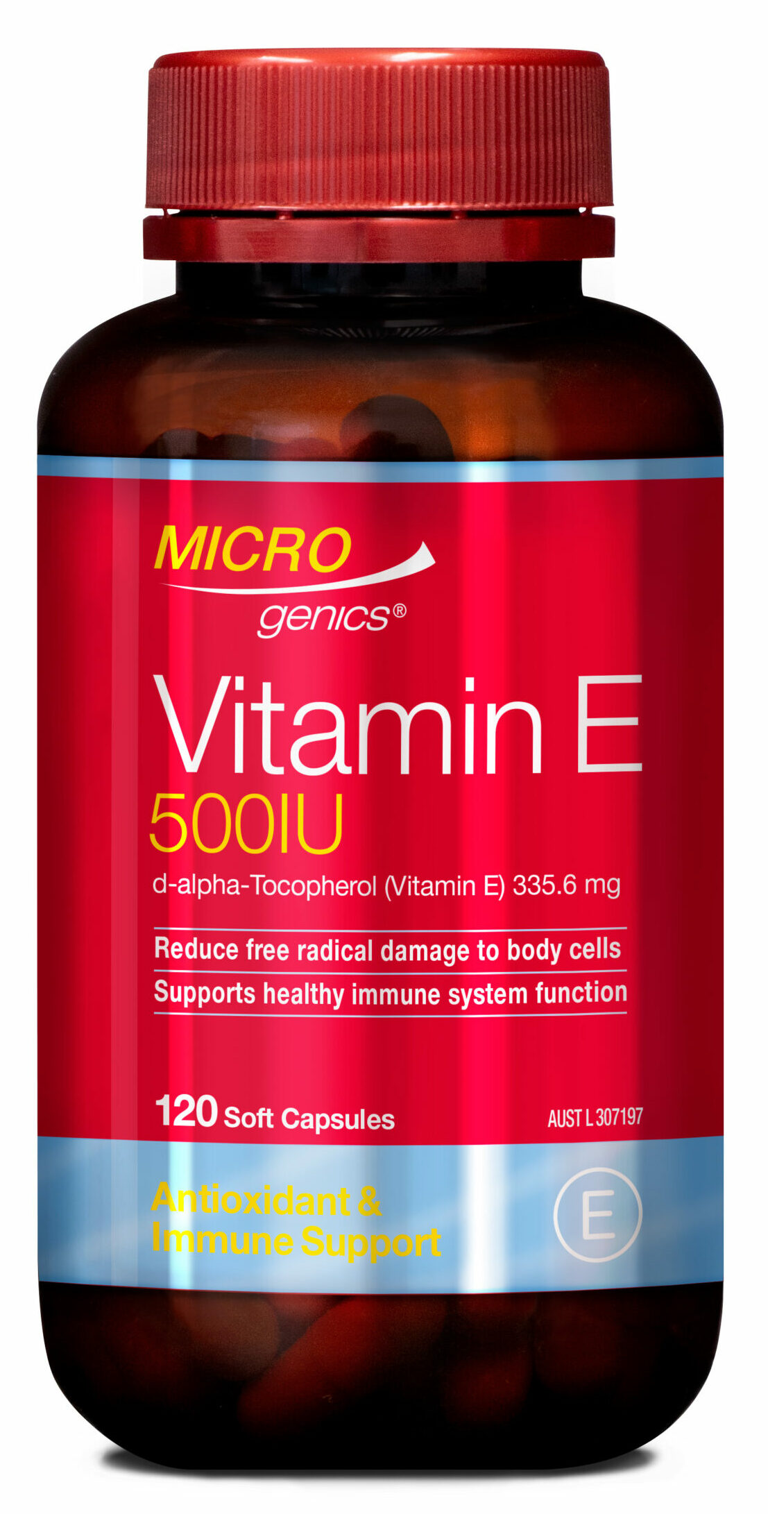 Microgenics Vitamin E 500IU 120 Capsules Microgenics